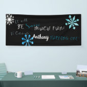 それは雪1つを回す多くのおもしろいです! 誕生日 横断幕 (トレードショー)