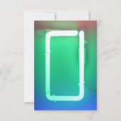 それは電気です!  ネオンサインのバーの（ユダヤ教の）バル・ミツバーの応答カード 招待状 (裏面)