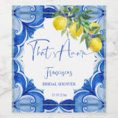 それは青いタイルのレモンイタリアンだ ワインラベル (シングルラベル)