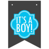 それは青い男の子であり、灰色の木炭は縞で飾ります バンティングフラッグ (第2の旗)