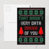 それは非常にデータ駆動型の醜いセータークリスマスではなかった ポストカード (正面/裏面)