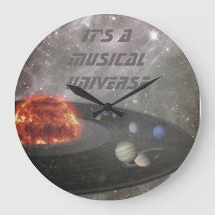 それは音楽的な宇宙です ラージ壁時計