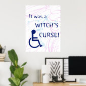 それは魔女の呪いだった：障害 ポスター (ホームオフィス)