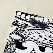 それは黒くか白いポリネシアの入れ墨常にではないです ビーチタオル (インサイチュ)