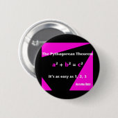 それは1つ、2が、3暗い赤紫色ボタンがかかると容易です 缶バッジ (正面&裏面)