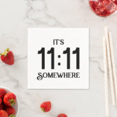 それは11:11どこかの数理の顕示数である スタンダードカクテルナプキン (インサイチュ)