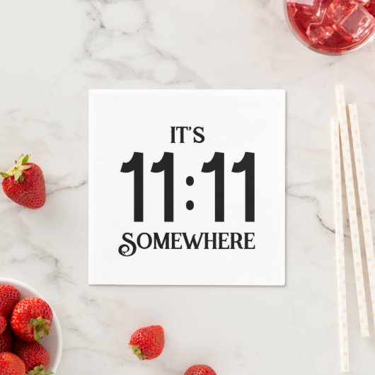 それは11:11どこかの数理の顕示数である スタンダードカクテルナプキン (インサイチュ)