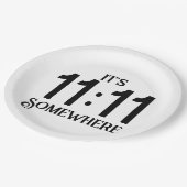 それは11:11どこかの数理の顕示数である ペーパープレート (アングル)