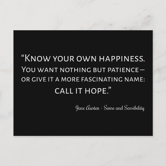 「それは、頭でっかちの人間の性質です。私たちは、自分の信念を他の誰よりも正当化する傾向があるのです。 ポストカード (正面)