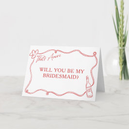 それはAmore Hand Drawn Italy Bridesmaid Proposal カード