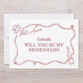 それはAmore Hand Drawn Italy Bridesmaid Proposal カード
