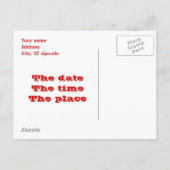 それはaPartyです! インビテーションポストカード (裏面)