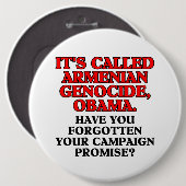 それはArmenianの集団虐殺、巨大なボタンを呼びました 缶バッジ (正面&裏面)