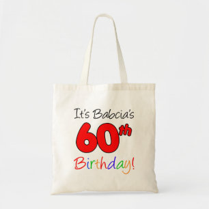 それはBabciaの第60誕生日のおもしろいおよびカラフルなトートです トートバッグ