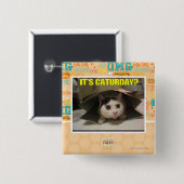それはCaturdayですか。 缶バッジ (正面&裏面)