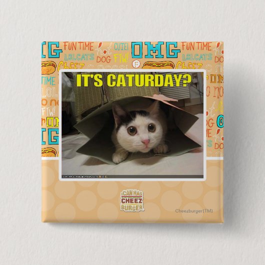 それはCaturdayですか。 缶バッジ (正面)