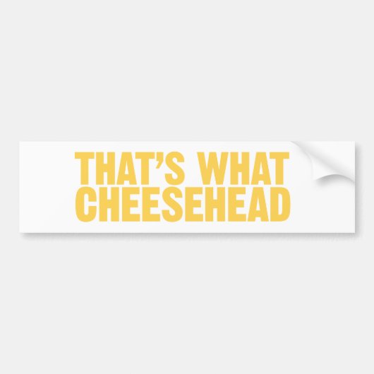 それはcheeseheadのバンパーステッカー何です バンパーステッカー (正面)