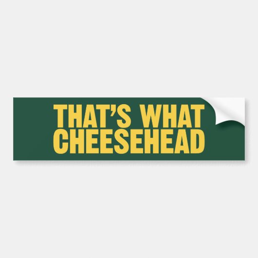 それはCheeseheadのバンパーステッカー何です バンパーステッカー (正面)