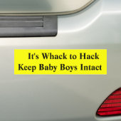それはHackKeepの男の赤ちゃんへそのまま強打です バンパーステッカー (車上)