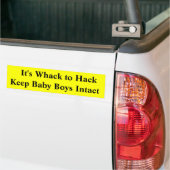 それはHackKeepの男の赤ちゃんへそのまま強打です バンパーステッカー (トラック上)