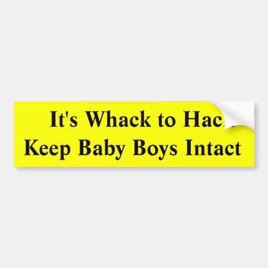 それはHackKeepの男の赤ちゃんへそのまま強打です バンパーステッカー (正面)
