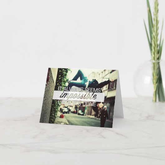 それはImpossble -やる気を起こさせるな引用文--に常にようです カード (正面)