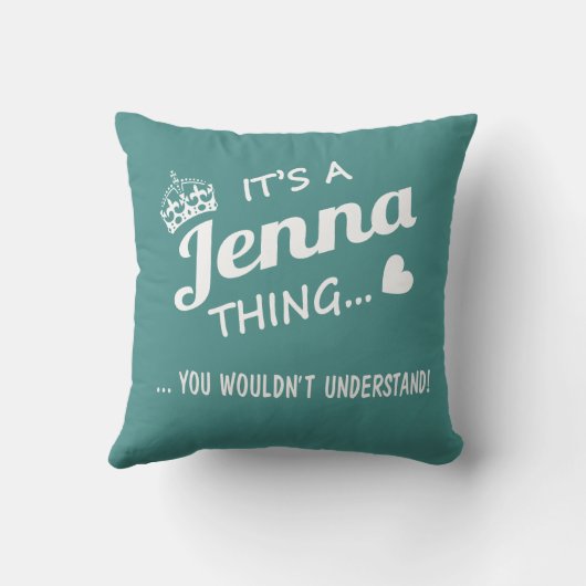 それはJennaの事です! クッション (裏面)