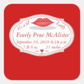 それはLil'Lady Hipsterヴィンテージレトロベビーガール スクエアシール (正面)