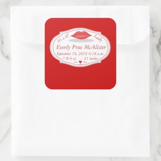 それはLil'Lady Hipsterヴィンテージレトロベビーガール スクエアシール (バッグ)