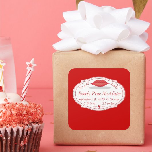 それはLil'Lady Hipsterヴィンテージレトロベビーガール スクエアシール (パーティー)