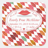 それはLil'Lady Hipsterヴィンテージレトロベビーガール スクエアシール (正面)