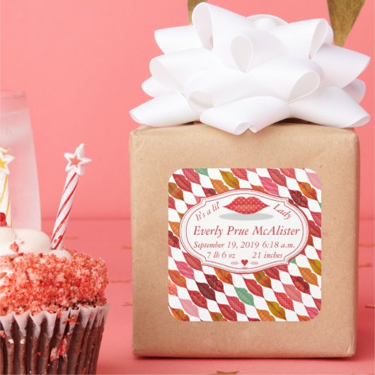 それはLil'Lady Hipsterヴィンテージレトロベビーガール スクエアシール (パーティー)