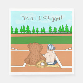 それはLil'Slugger Boy's Baseball Baby Showerだ スタンダードランチョンナプキン