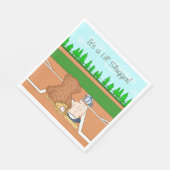 それはLil'Slugger Boy's Baseball Baby Showerだ スタンダードランチョンナプキン (角)