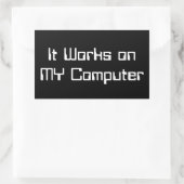 それはMY Computer Stickerアートで動作する 長方形シール (バッグ)