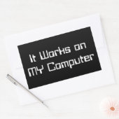 それはMY Computer Stickerアートで動作する 長方形シール (封筒)