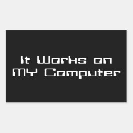 それはMY Computer Stickerアートで動作する 長方形シール