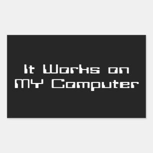 それはMY Computer Stickerアートで動作する 長方形シール