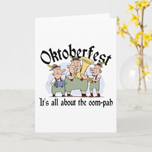それはOom pahオクトーバーフェストのギフトについて完全にあります カード (黄色い花)