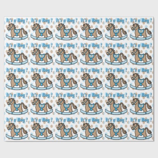 それはPapeを包む男の子の揺り木馬のベビーシャワーです ラッピングペーパー (フラット)