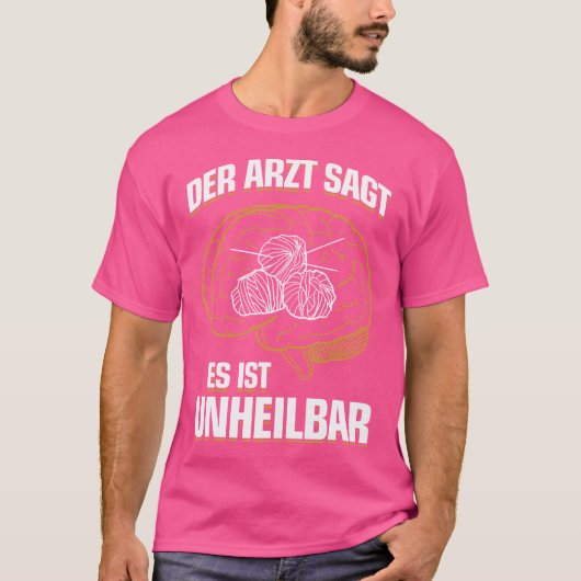 ...それはunhealing – ニットおもしろい編み物 tシャツ (正面)
