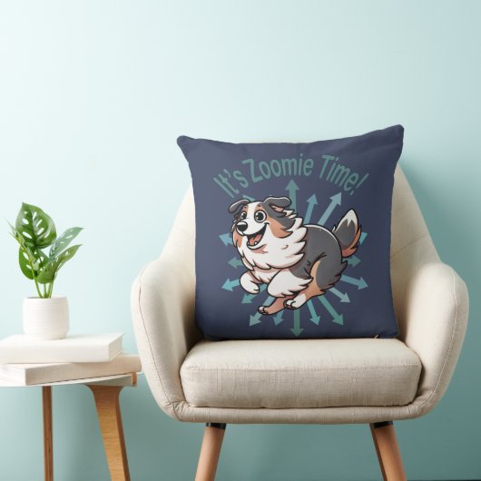 それはZoomie Time Australian Shepherd クッション (椅子)