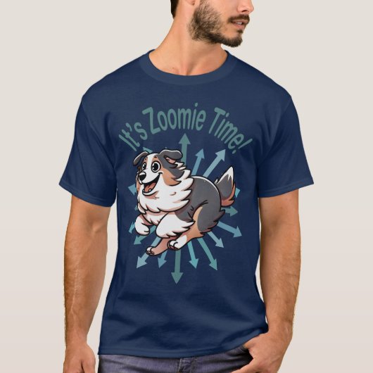 それはZoomie Time Australian Shepherd Tシャツ (正面)