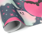 それほど不気味ではない幽霊たちピンク ラッピングペーパー (ロールコーナー)