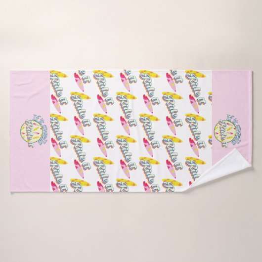 それもしはピンクのサーフィンに乗って膨らむガーリー バスタオルセット (バスタオル)