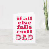 それもし以外は失敗し、パパを呼び出す – 父の日 カード (正面)