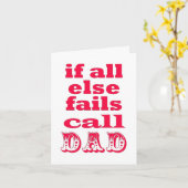 それもし以外は失敗し、パパを呼び出す – 父の日 カード (黄色い花)