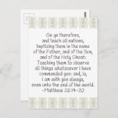 それゆえ教え万国に行く ポストカード (正面/裏面)