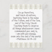 それゆえ教え万国に行く ポストカード (正面)