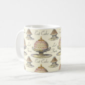 それらがケーキのヴィンテージのペストリー-ヴィンテージのスタイル--を食べるようにして下さい コーヒーマグカップ (正面左)